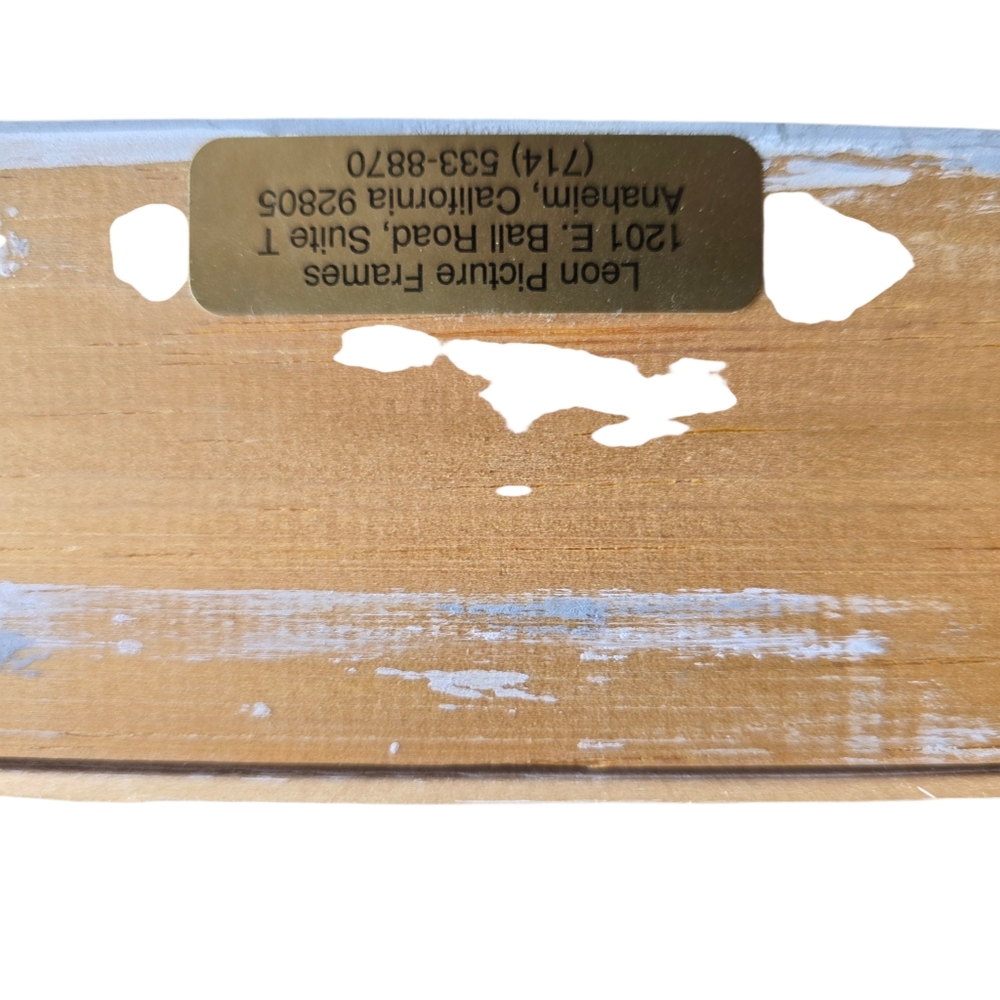 Vintage Mediterranean Village Painting Heinz Rosien Framed 30x24 Coastal MCM Art - Picture 9 of 9